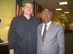 With my pastor, can't put into words what he has meant to me