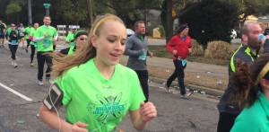 This picture taken of Cameron a mile from the finish line